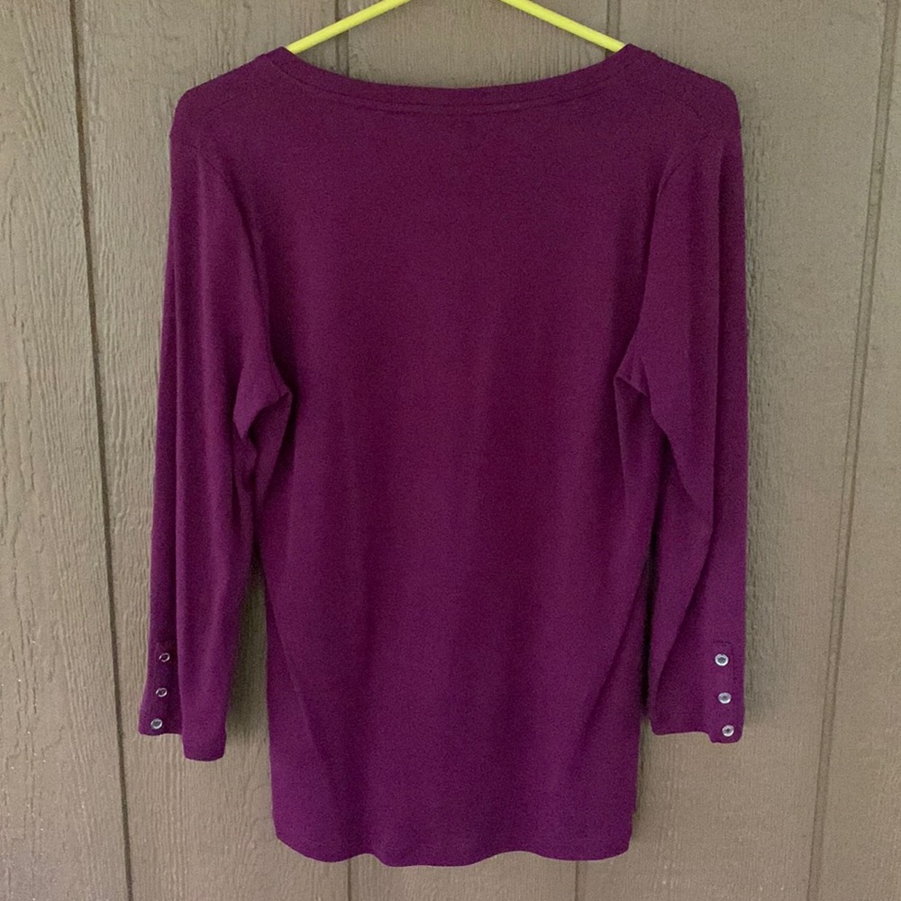 Jones New York Signature long Sleeve Tee - Picture 2 of 6